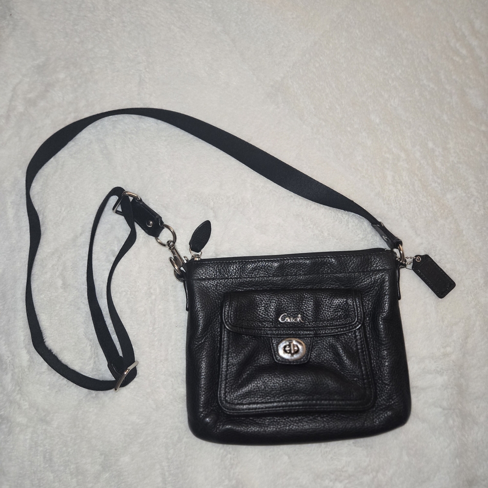 Coach Black Leather Crossbody Bag